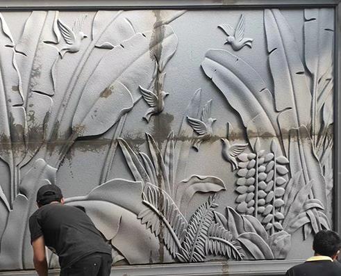 針對EPS浮雕拼接縫隙的修補步驟